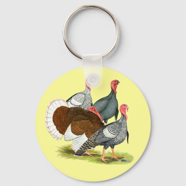 Rare Turkey Quartet Key Ring (Front)