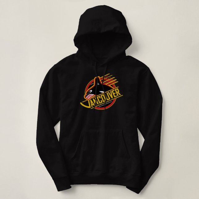 RARE Vancouver Hockey   Retro Canucks Classic T Sh Hoodie (Design Front)