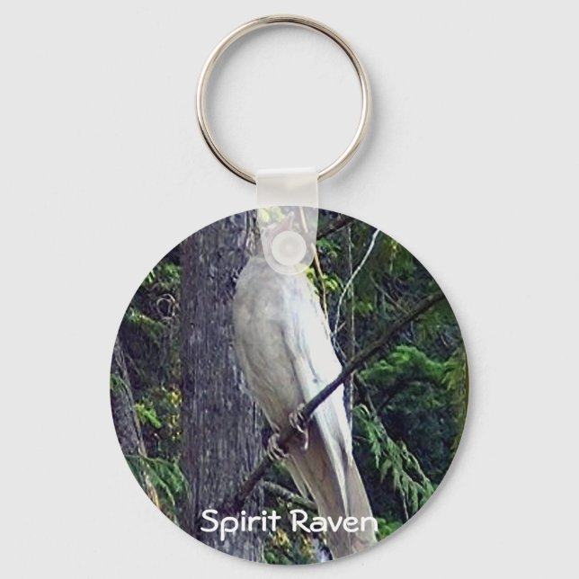 Rare White Raven Keychains (Front)