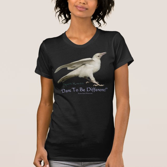Rare White Raven Photo - DARE TO BE DIFFERENT! T-Shirt (Front)