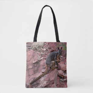 Rare Yellow-footed Rock Wallaby and Baby Australia Tote Bag