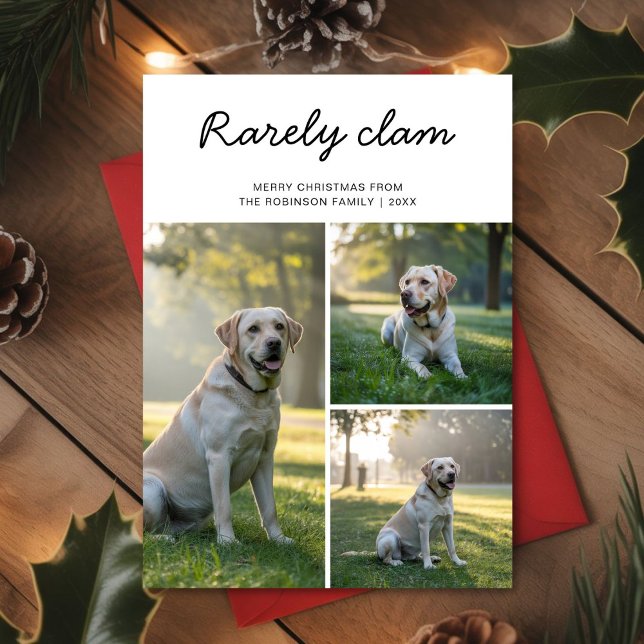 Rarely Christmas 3 Dog with photo Lights Card  (Creator Uploaded)