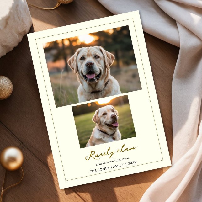 Rarely Christmas Gift Cut Dog greeting Card  (Creator Uploaded)