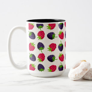 Rasberry & Blackberry Beauty Two-Tone Coffee Mug