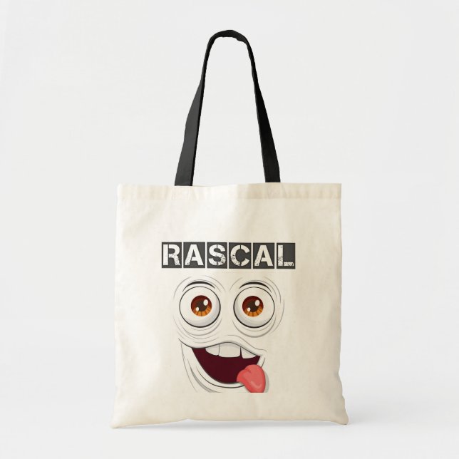 Rascal Bold Typography Tote Bag – Cheeky & Playful (Front)
