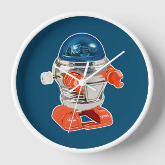 Rascal Robot Illustration Clock