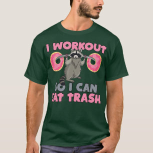 rash Eating Racoon Funny Gym Swole Rat Weightlift T-Shirt