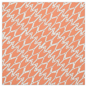 Rashmi ikat white tangerine fabric