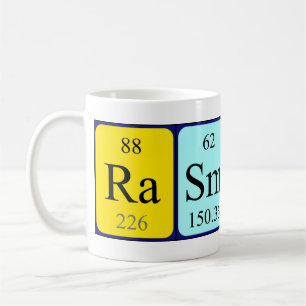 Rasmus periodic table name mug