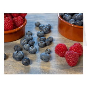 Raspberries and Blueberries