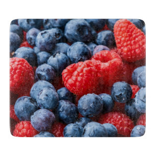 Raspberries and Blueberries Cutting Board