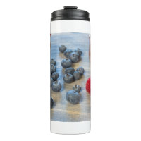Raspberries and Blueberries