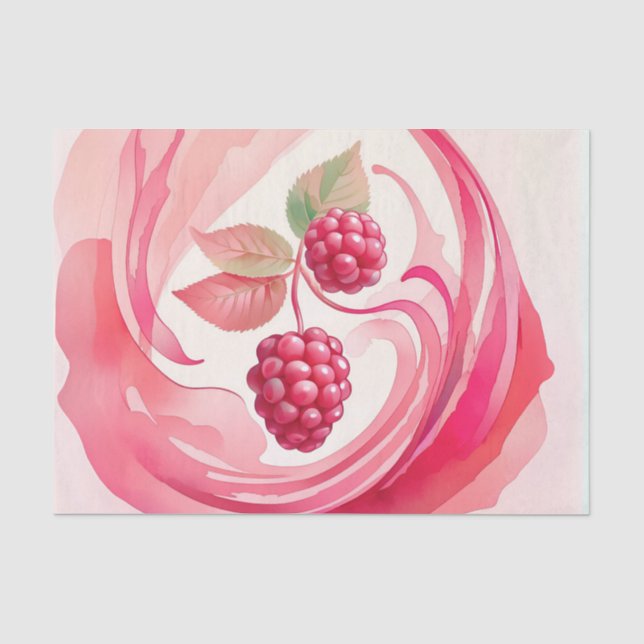 Raspberries Decoupage Tissue Paper (Front)