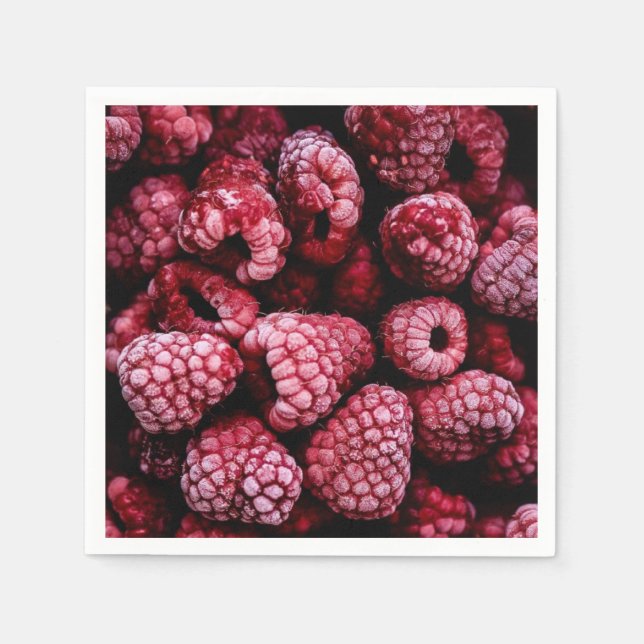 Raspberries Fresh Red Napkin (Front)