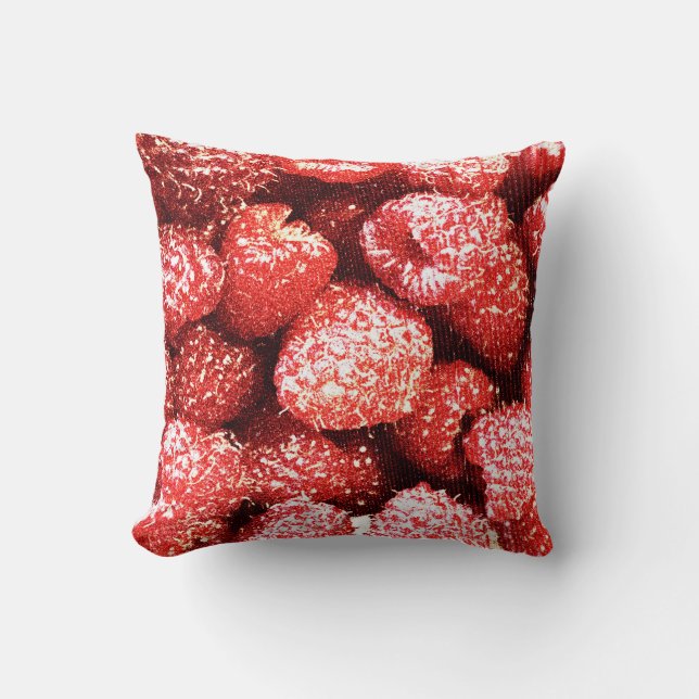 "Raspberries Fruit" Cute Photo. Buy Now Cushion (Front)