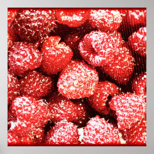 "Raspberries Fruit" Cute Photo. Buy Now Poster