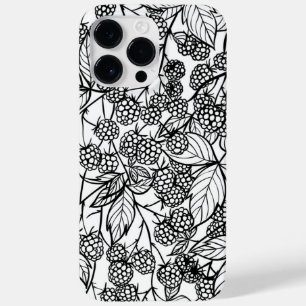 Raspberries hand drawn pattern Case-Mate iPhone 14 pro max case