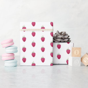 Raspberries Hand-painted Watercolor Pattern Wrapping Paper