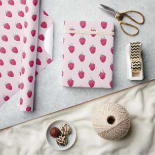 Raspberries Hand-painted Watercolor Pattern Wrapping Paper