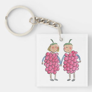 Raspberries Key Ring