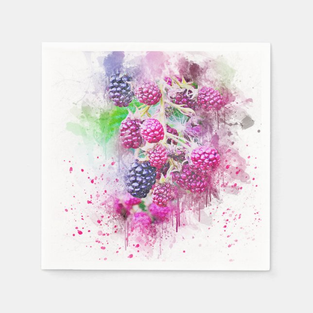 Raspberries Napkin (Front)