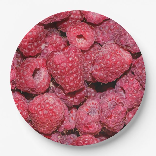 Raspberries Paper Plate (Front)