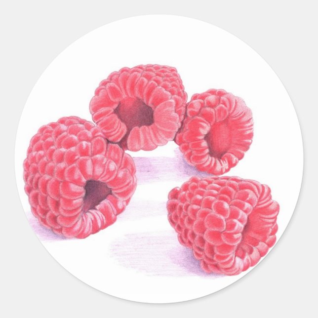 Raspberries Sticker (Front)