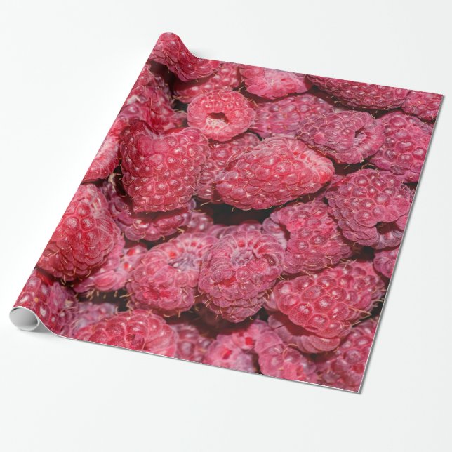 Raspberries Wrapping Paper (Unrolled)