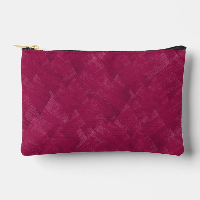 Raspberry abstract grunge pattern. accessory pouch (Front)