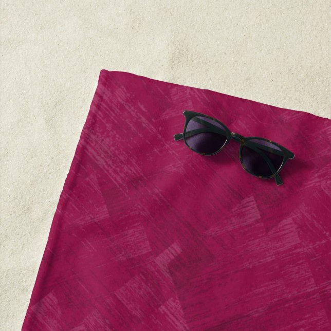 Raspberry abstract grunge pattern. beach towel (In Situ)