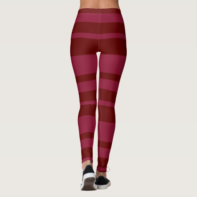 Raspberry And Burgundy Leggings (Back)