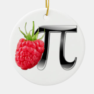 Raspberry and Pi symbol Ceramic Ornament