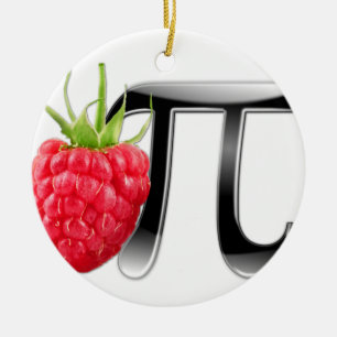 Raspberry and Pi symbol Ceramic Tree Decoration
