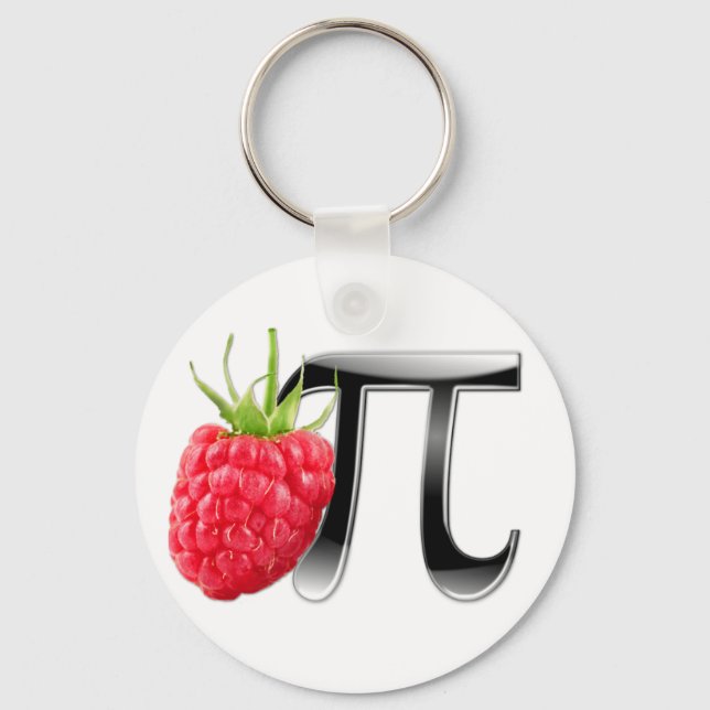 Raspberry and Pi symbol Key Ring (Front)