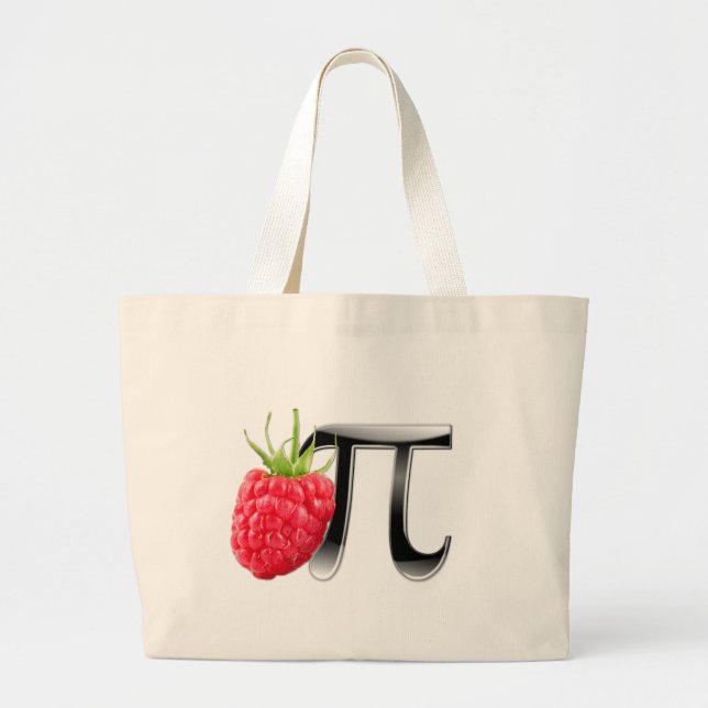 Raspberry and Pi symbol Large Tote Bag (Front)