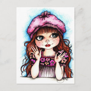 Raspberry Beret...A French Connection Postcard