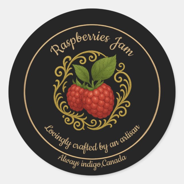 Raspberry Bliss – Artisan Jam Label  (Front)