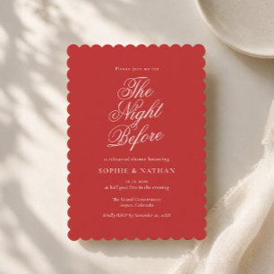 Raspberry Blush Rehearsal Dinner Invitation