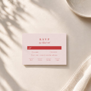 Raspberry Blush Wedding RSVP Card