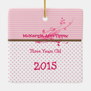 Raspberry Bright Pink Dots Photo Ornament