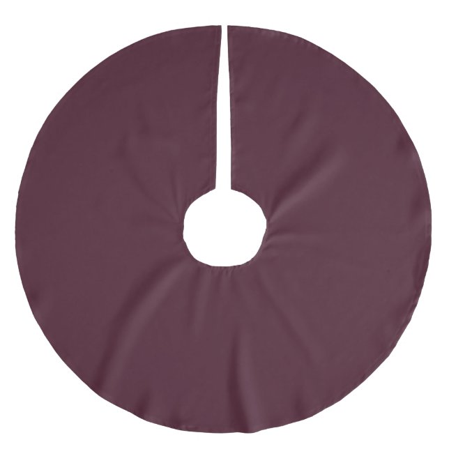 Raspberry Burgundy, Solid Burgundy  Brushed Polyester Tree Skirt (Front)
