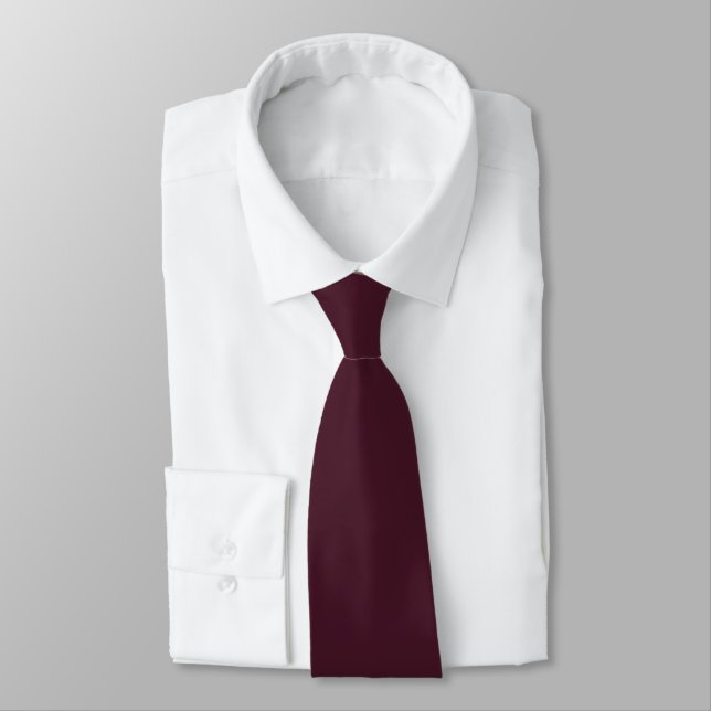 Raspberry Burgundy, Solid Burgundy  Tie (Tied)