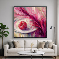 Raspberry Burst - Stylish Abstract Still Life Art