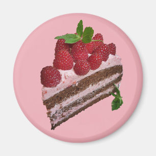 Raspberry Cake Magnet