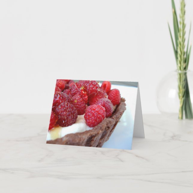 Raspberry-Cardamom Tart Note Card - Customised (Front)