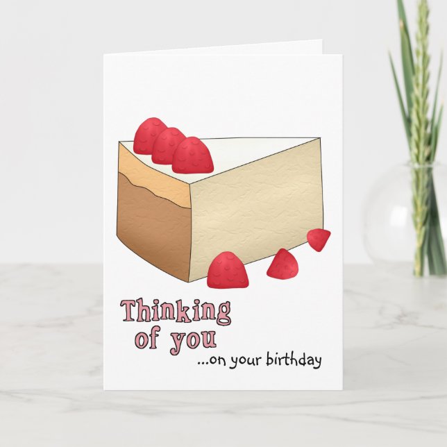 Raspberry Cheesecake Birthday Card (Front)