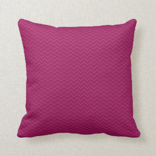 Raspberry Chevron Cushion