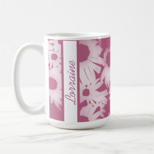 Raspberry Colour Me Daisies  Coffee Mug