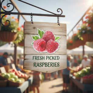 Raspberry Contour Vinyl Sticker