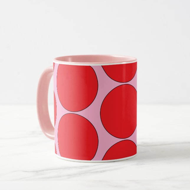 "RASPBERRY-CREME" POP-ART 11 OZ. COFFEE MUG (Front Left)